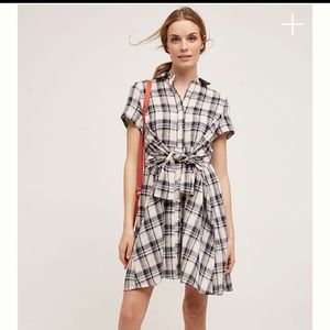 Anthropology Tie Waist Dress